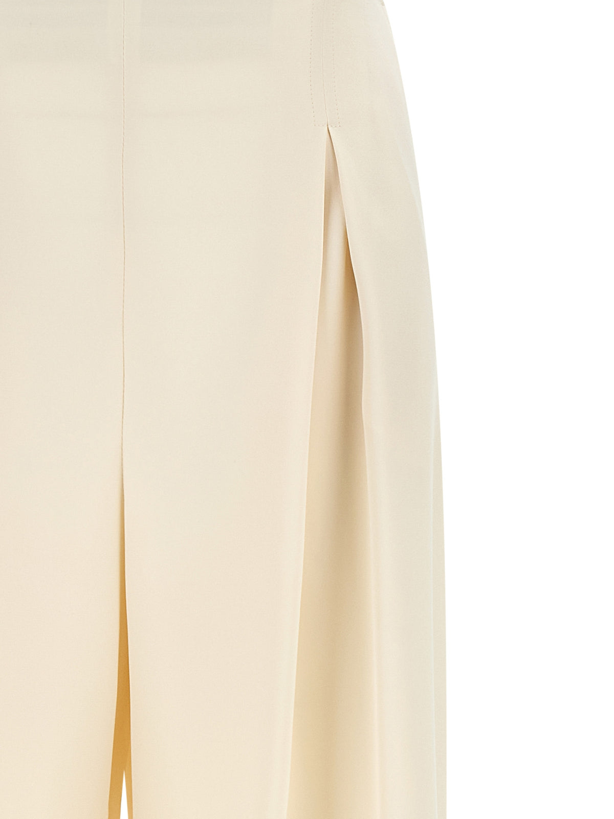 Max Mara White Silk Casual Pants