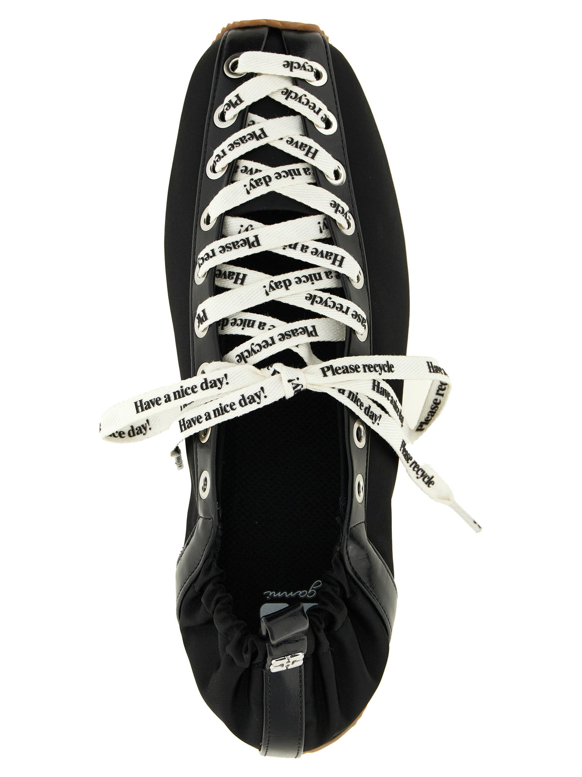 Ganni Black Polyamide Ballet Flats