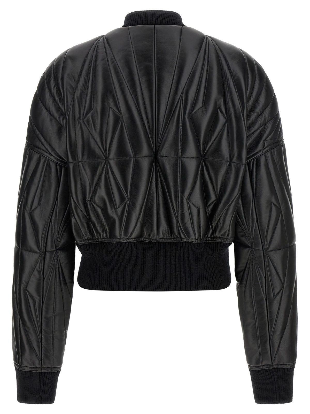 Rick Owens Black Lamb Leather Leather Jacket