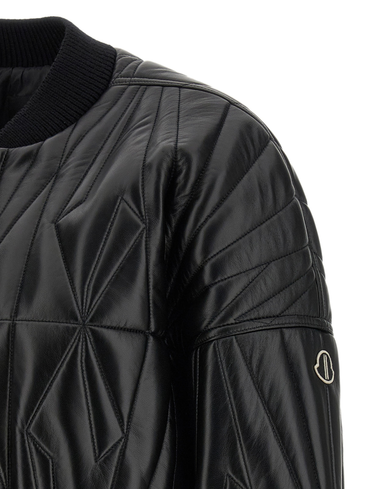 Rick Owens Black Lamb Leather Leather Jacket