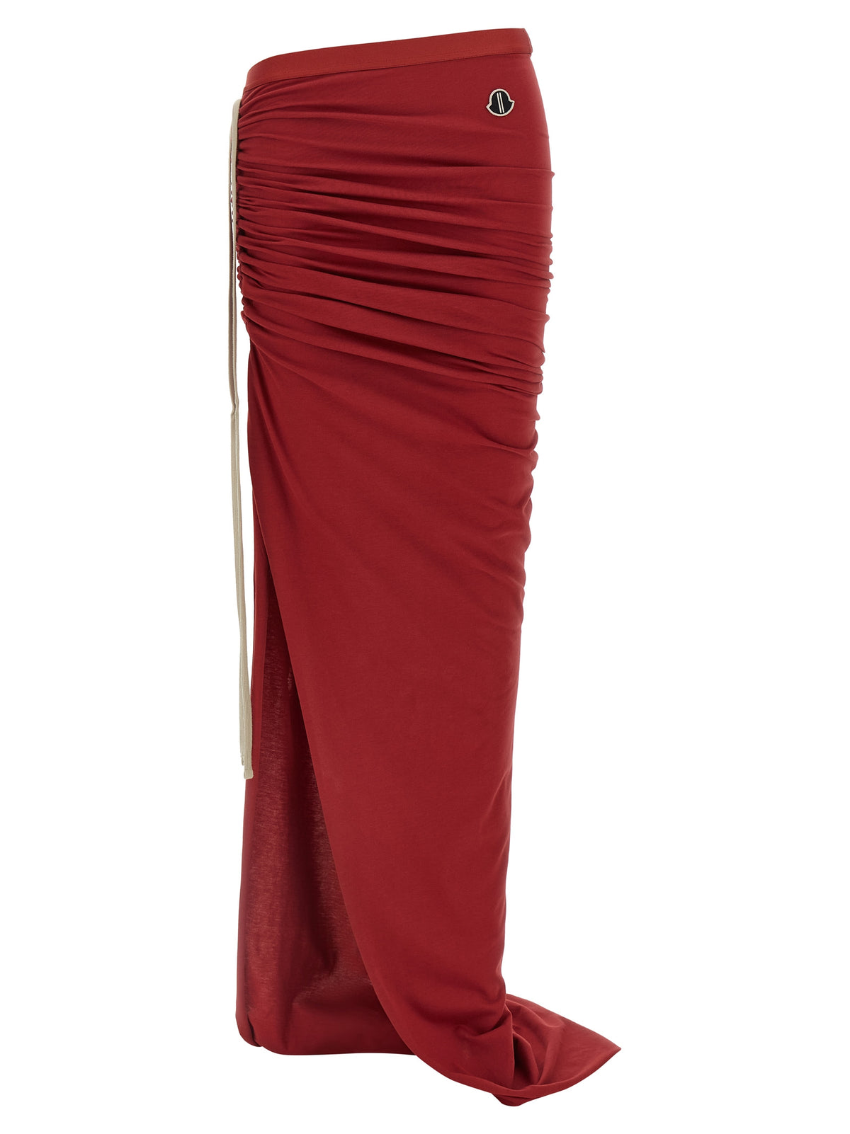 Rick Owens Red Cotton Mini Skirt