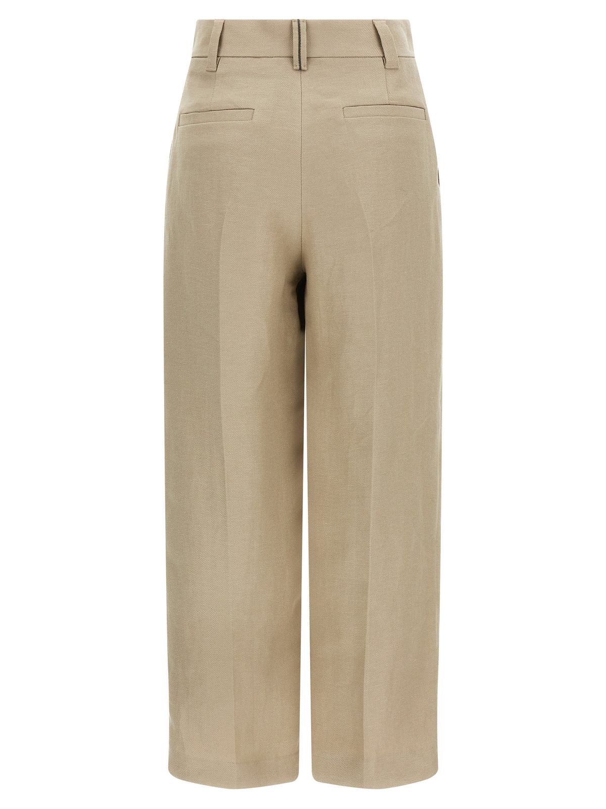 Brunello Cucinelli Beige Linen Casual Pants
