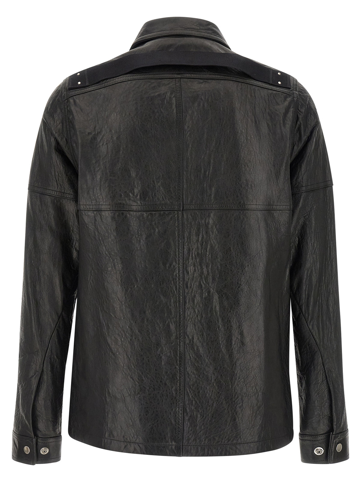 Rick Owens Black Lamb Leather Leather Jacket