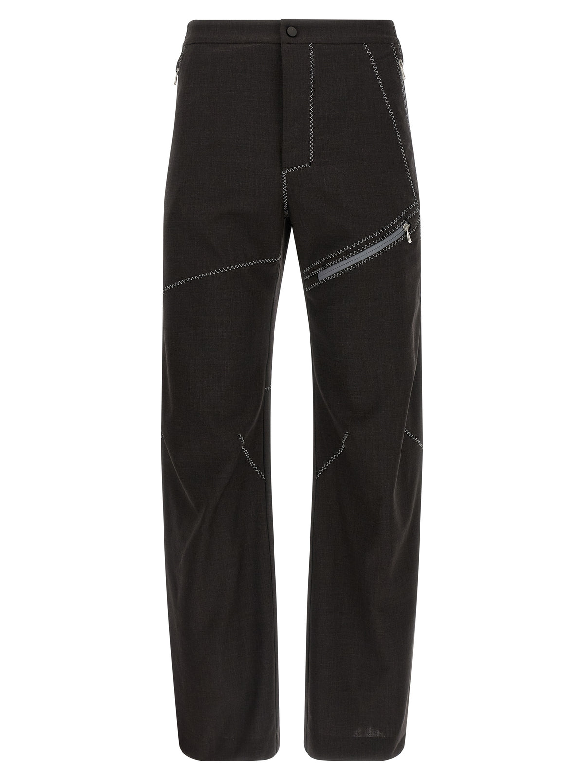 Kiko Kostadinov Brown Virgin Wool Casual Pants