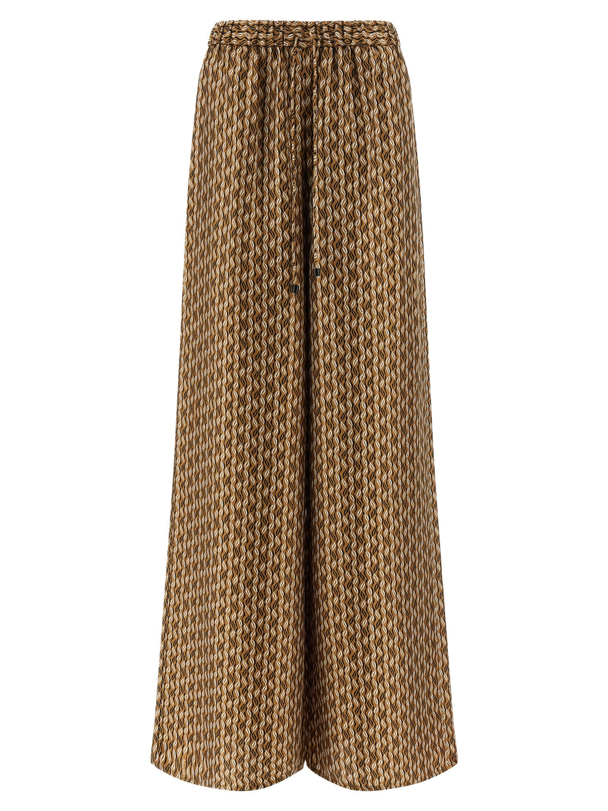 Max Mara Brown Silk Casual Pants