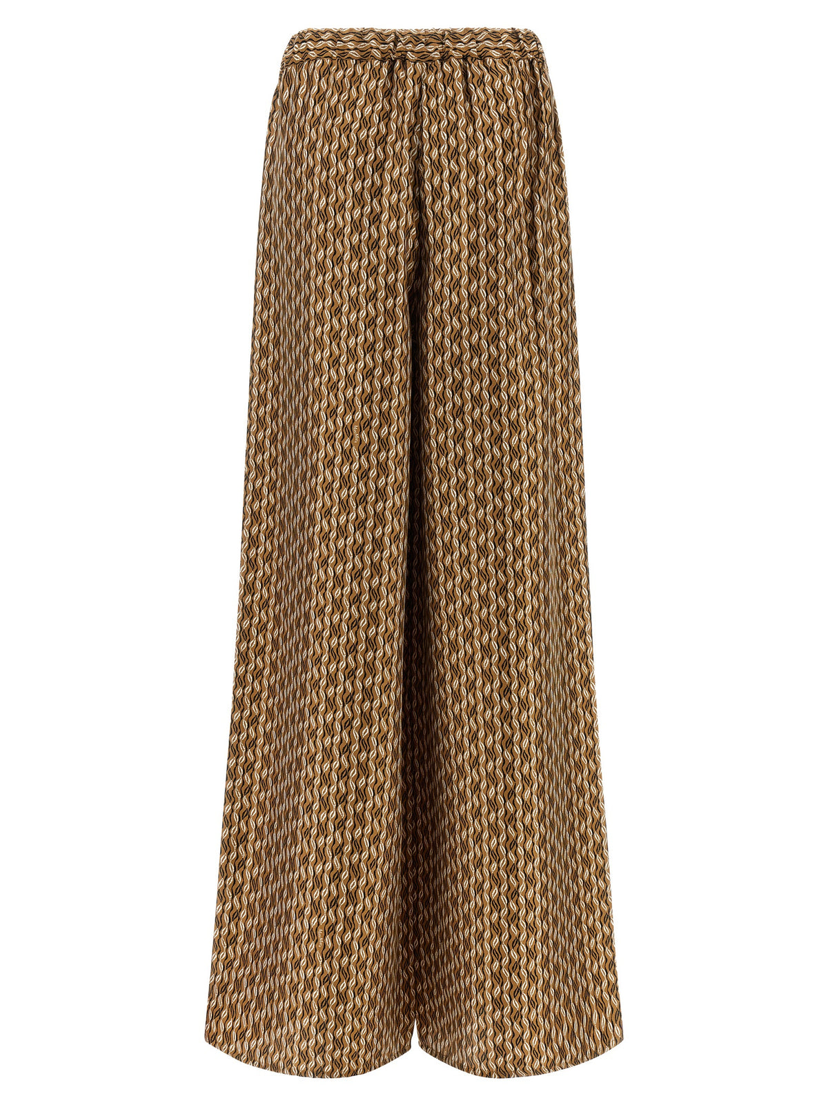 Max Mara Brown Silk Casual Pants
