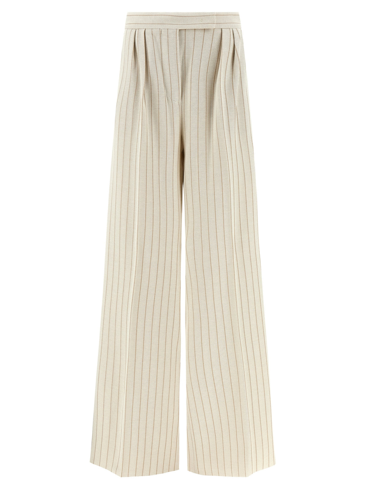 Max Mara White Cotton Casual Pants