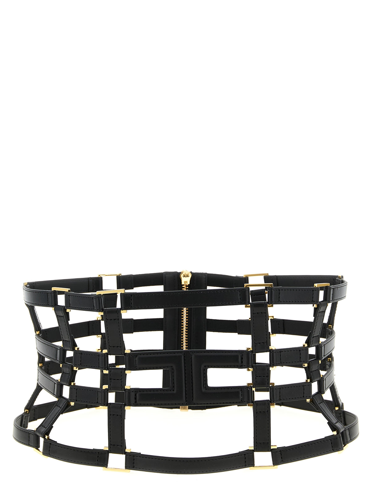 Elisabetta Franchi Black Polyethylene High-Waist Belt