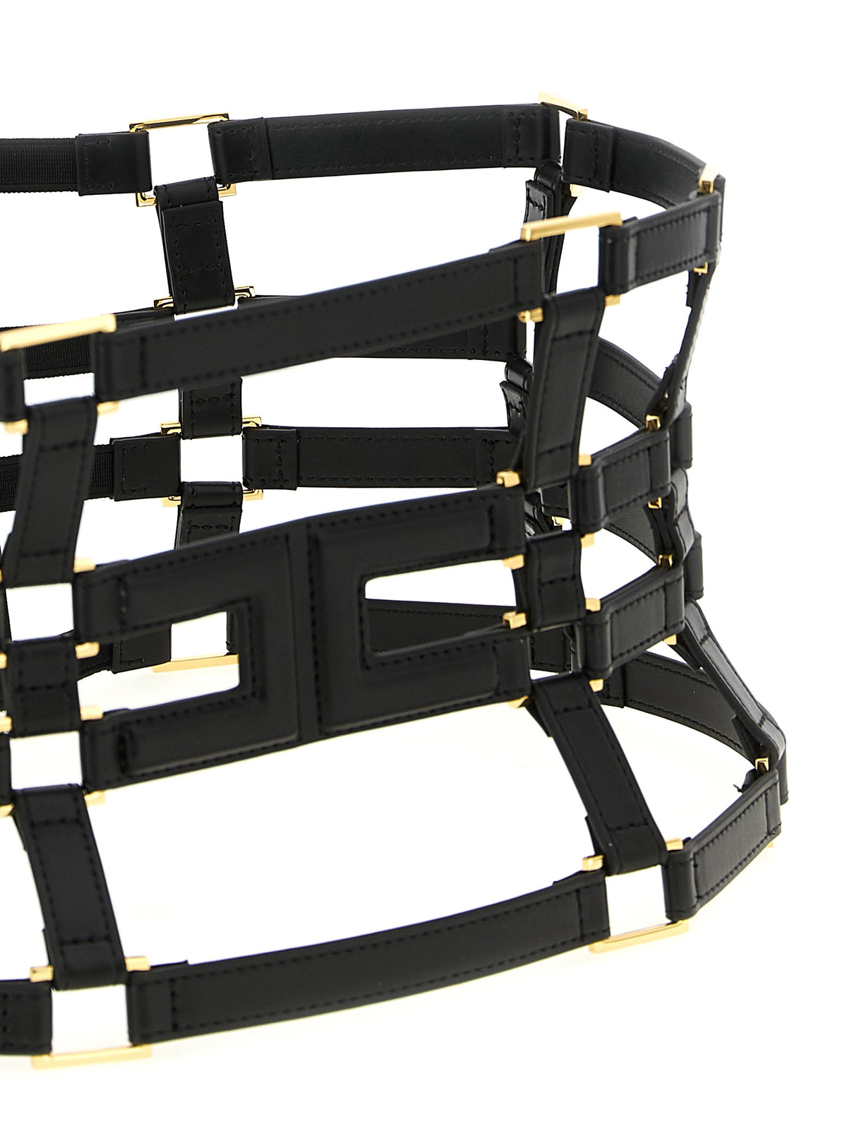 Elisabetta Franchi Black Polyethylene High-Waist Belt