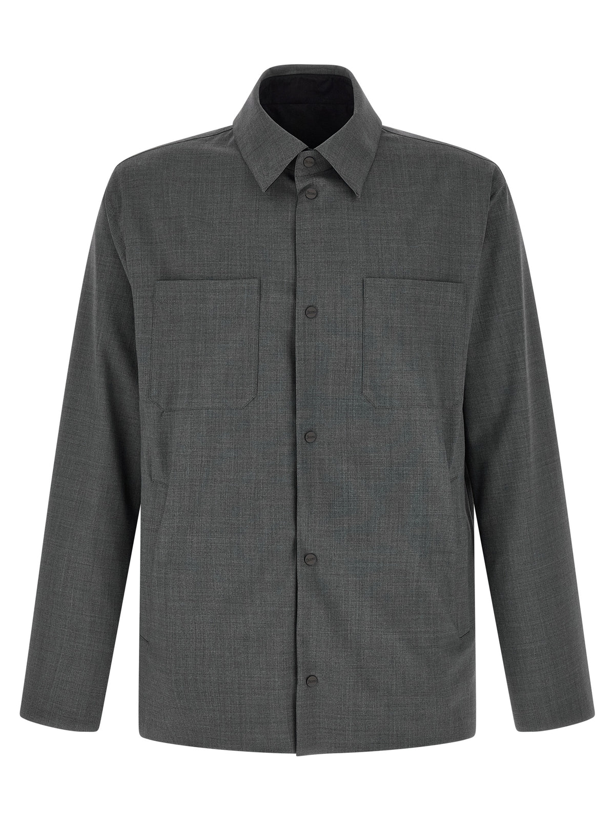Herno Gray Polyester Full-Length Jacket