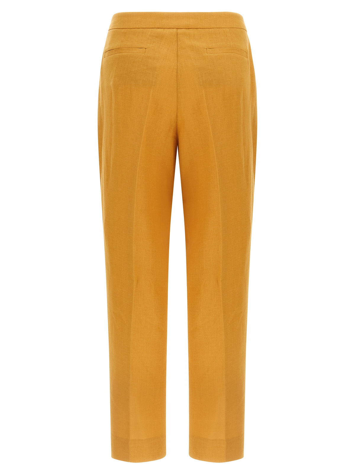 Herno Orange Linen Casual Pants
