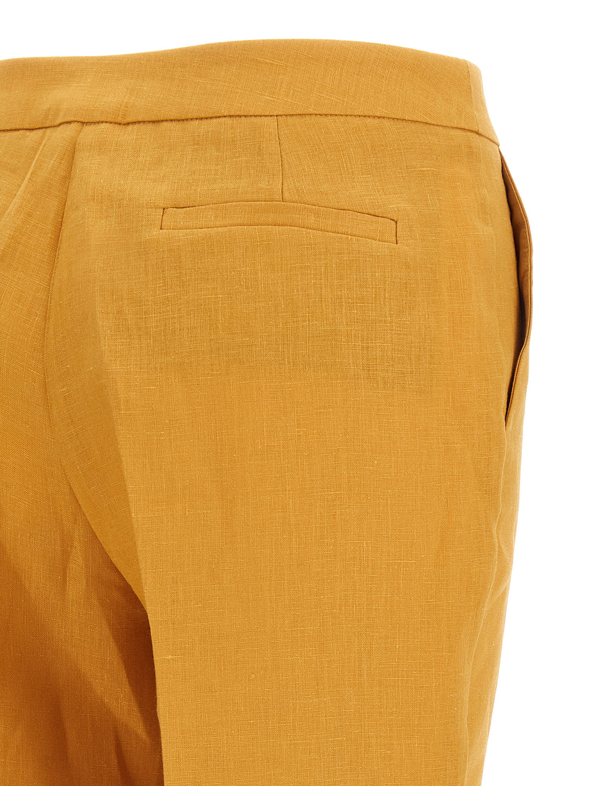Herno Orange Linen Casual Pants