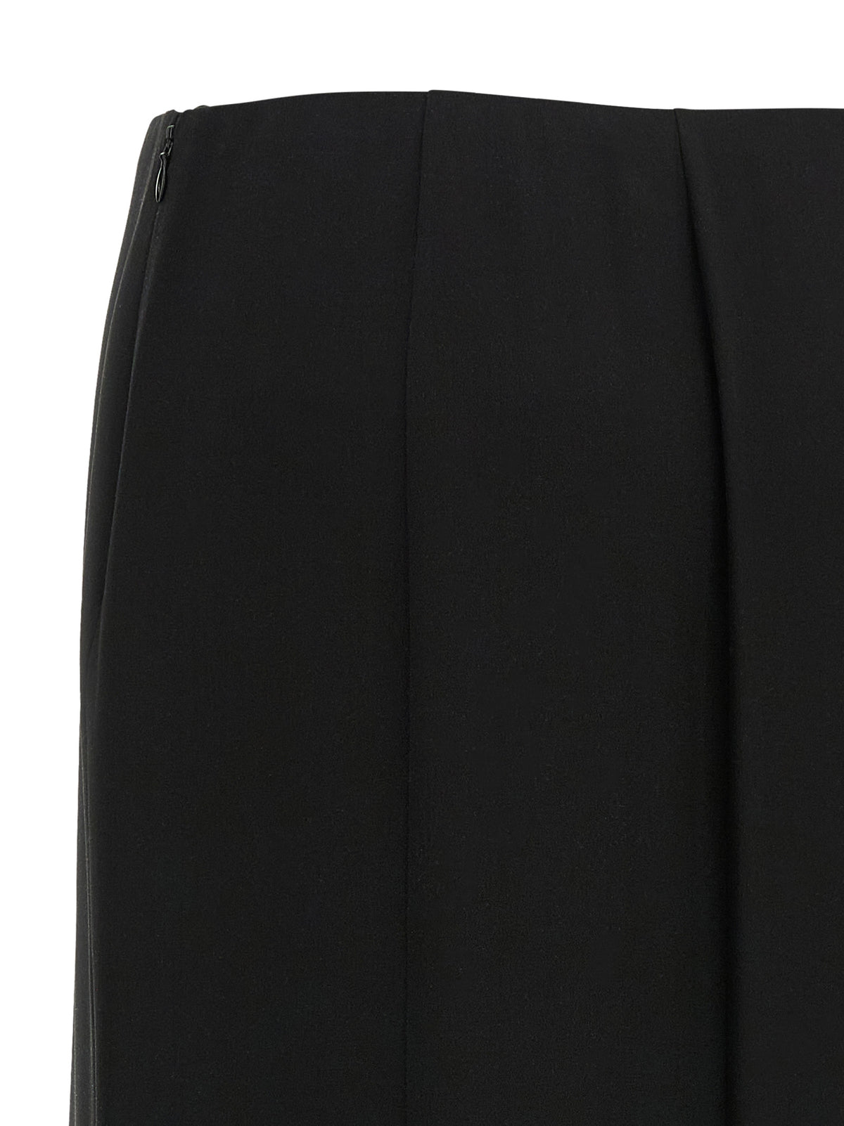 Valentino Garavani Black Silk Midi Skirt