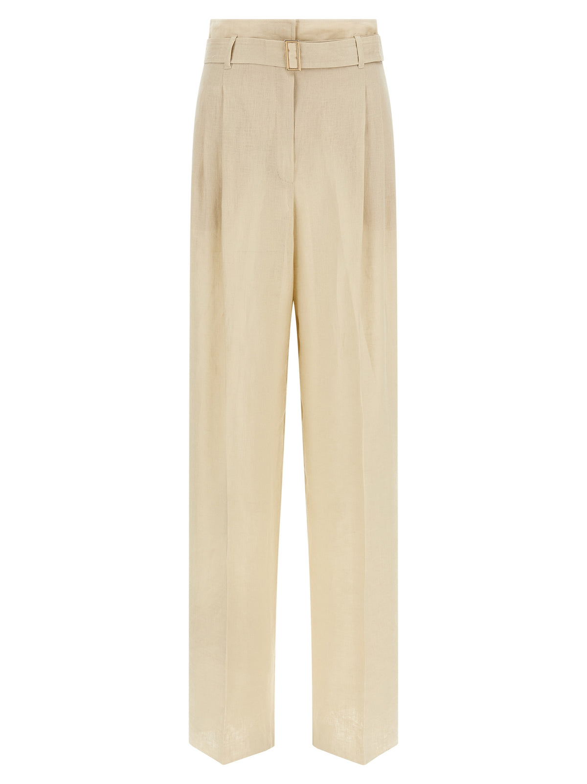 Max Mara Beige Linen Casual Pants