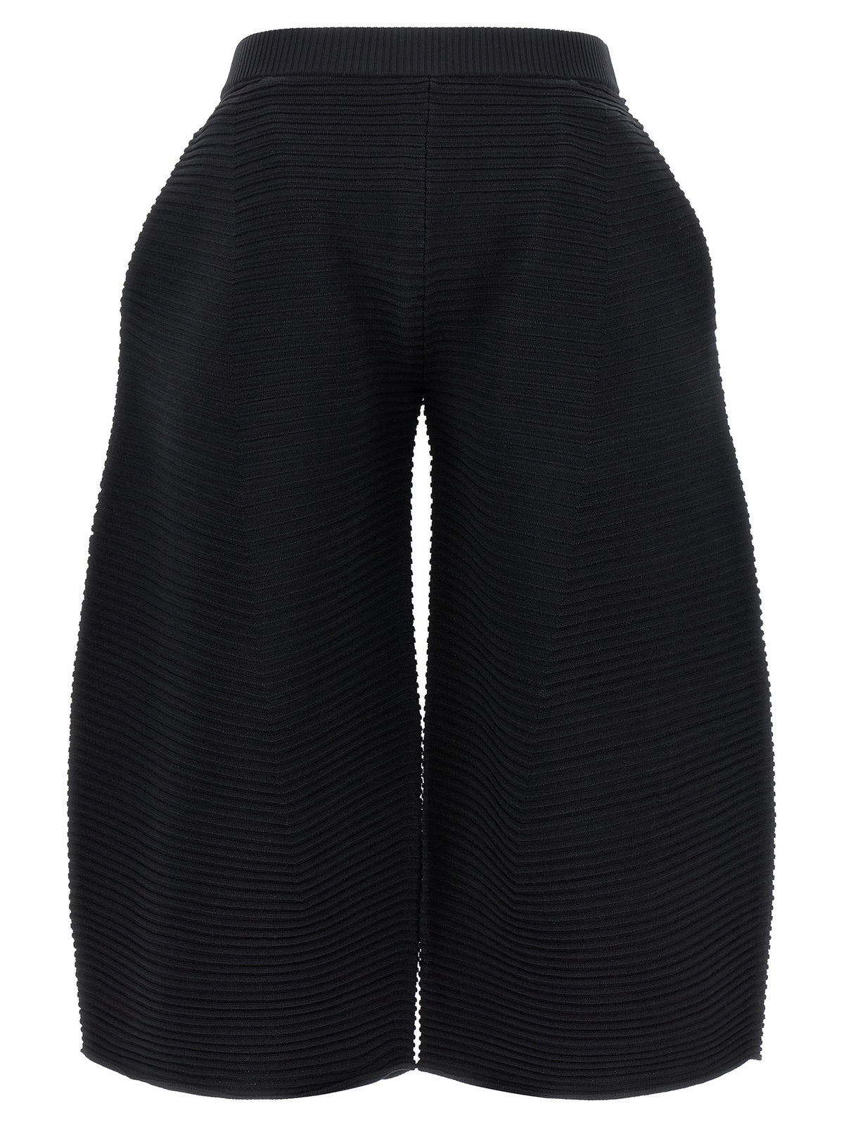 Issey Miyake Black Polyester Cropped Pants