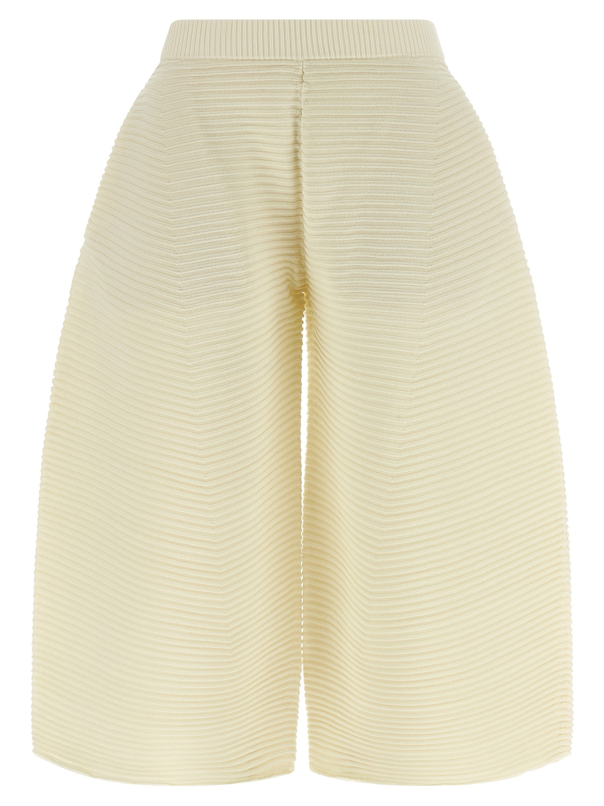 Issey Miyake White Polyester Cropped Pants