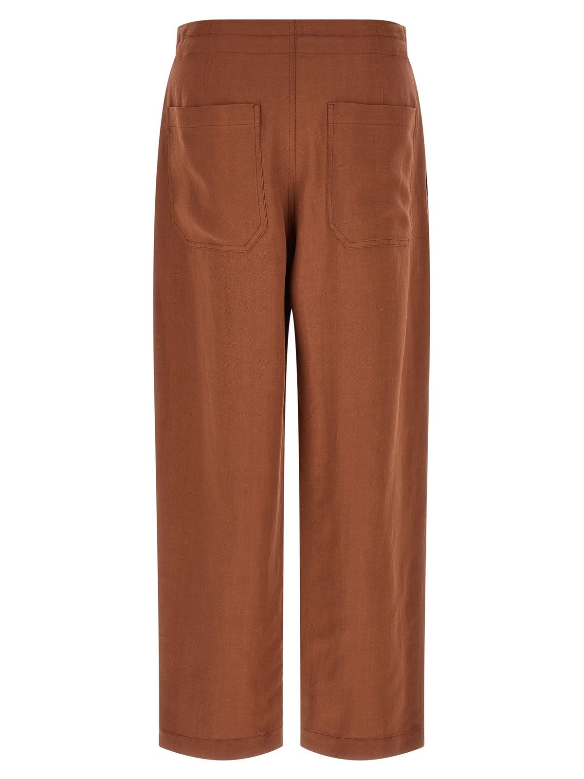 Brunello Cucinelli Red Viscose Casual Pants