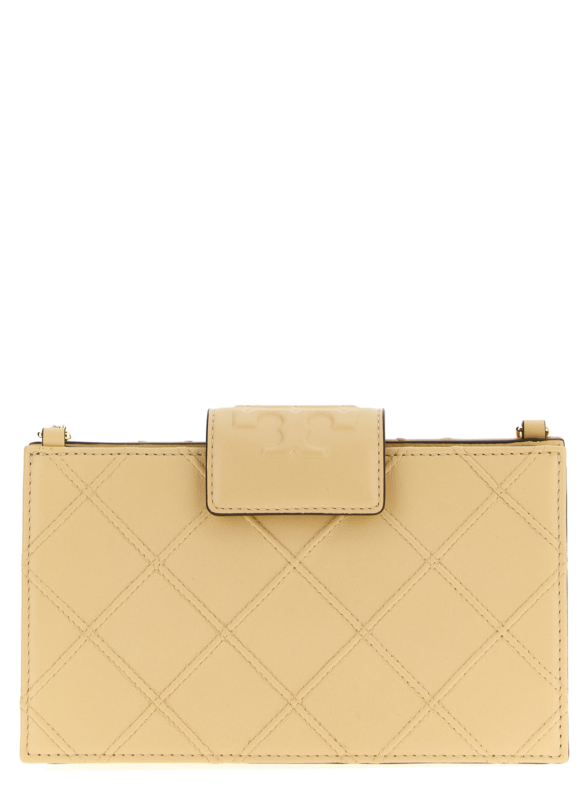 Tory Burch Beige Lamb Leather Cardholder