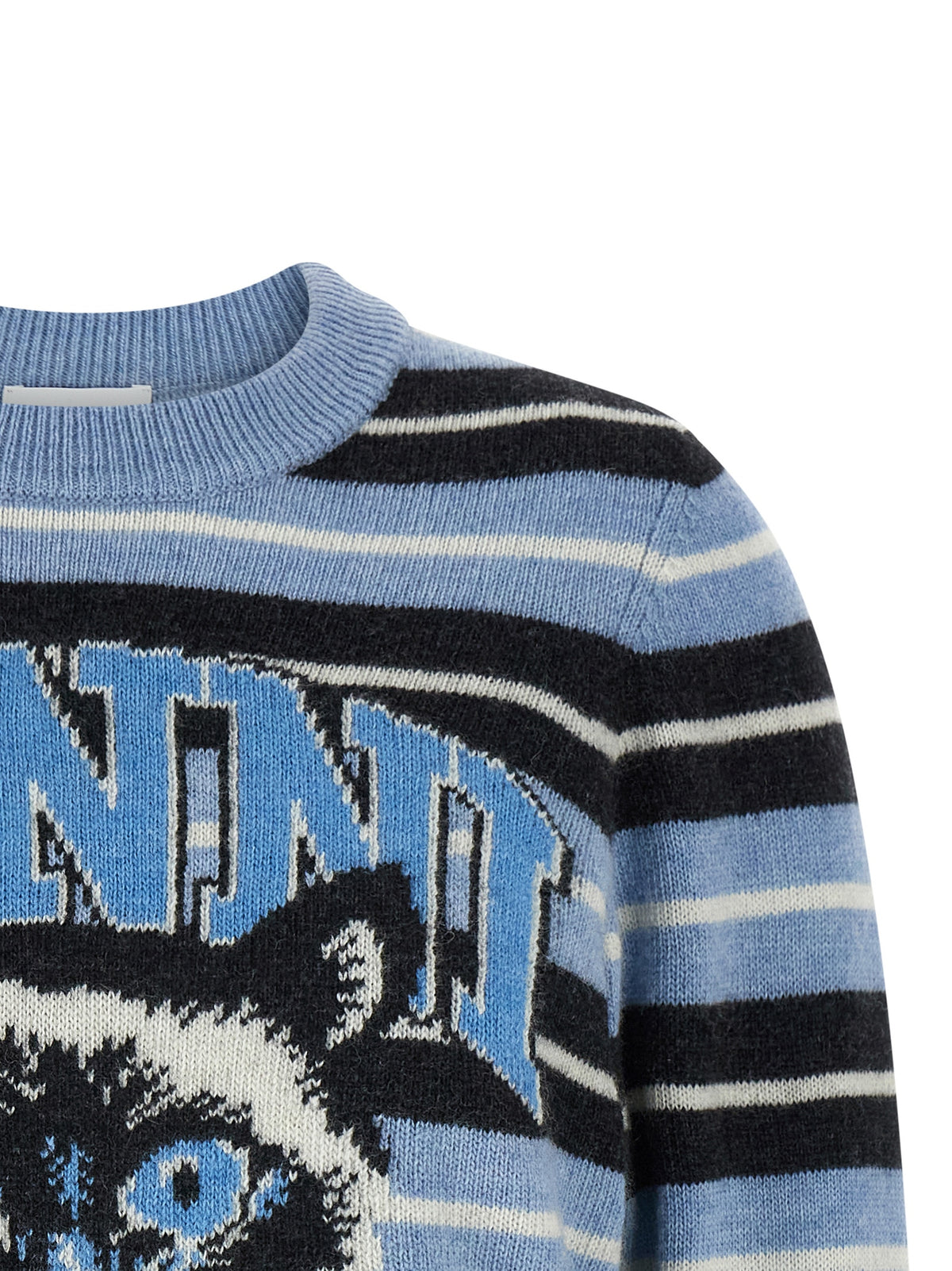Ganni Blue Wool Cardigan