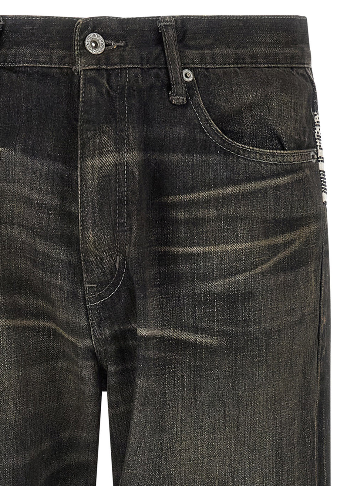 Yohji Yamamoto Black Cotton Tapered Jeans