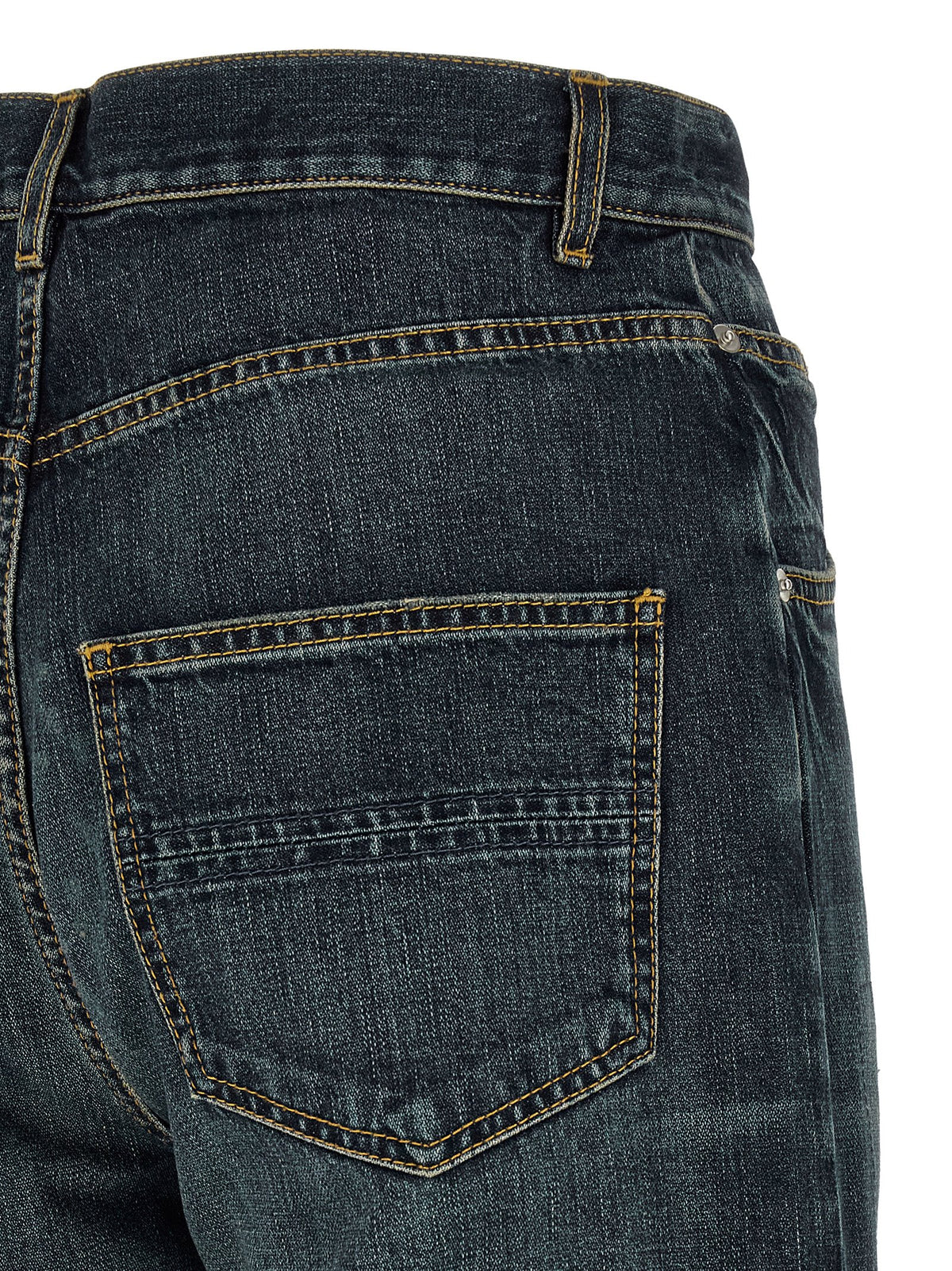 Namacheko Blue Cotton Straight-Leg Jeans