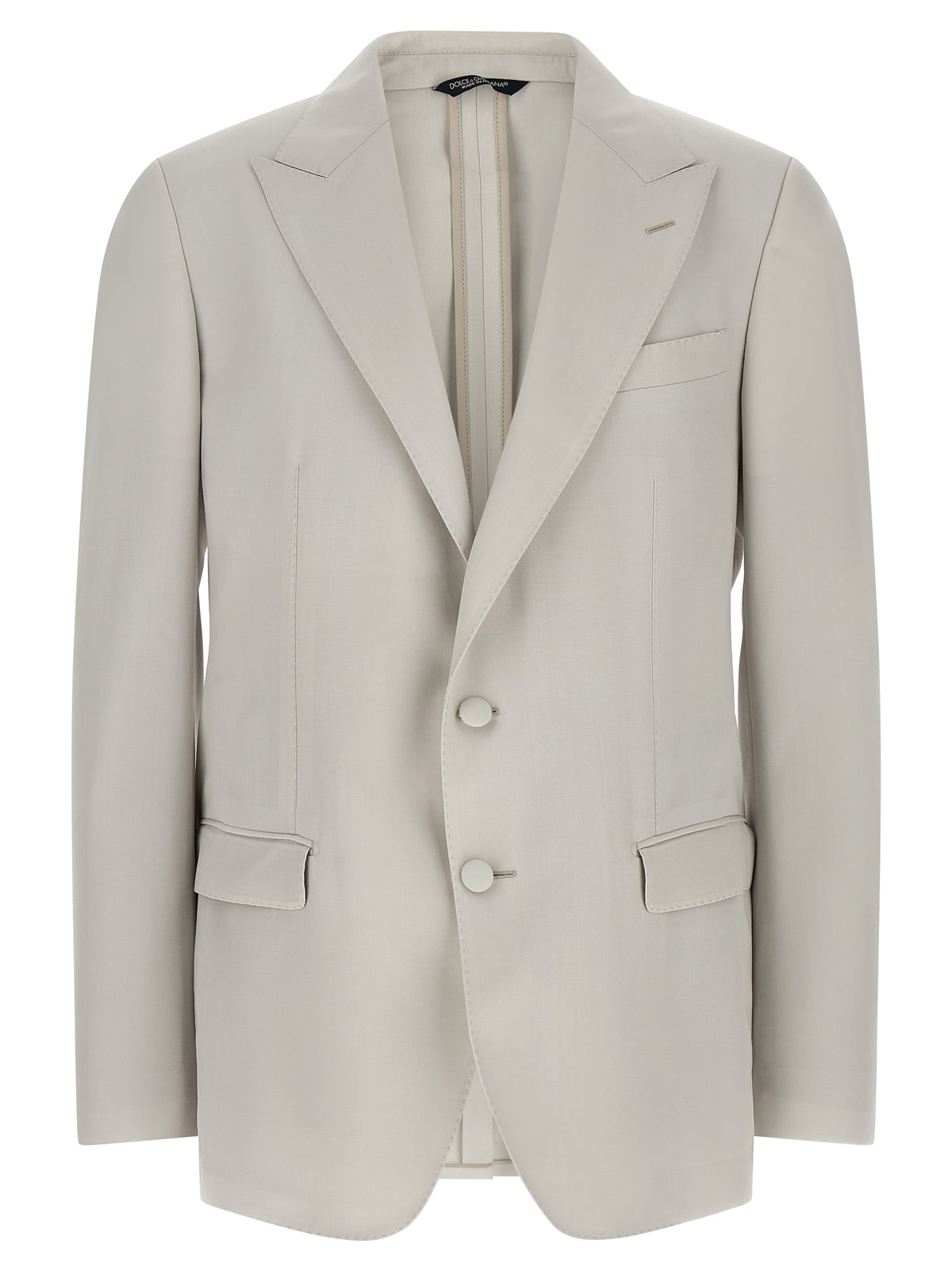 Dolce & Gabbana Gray Virgin Wool Blazer