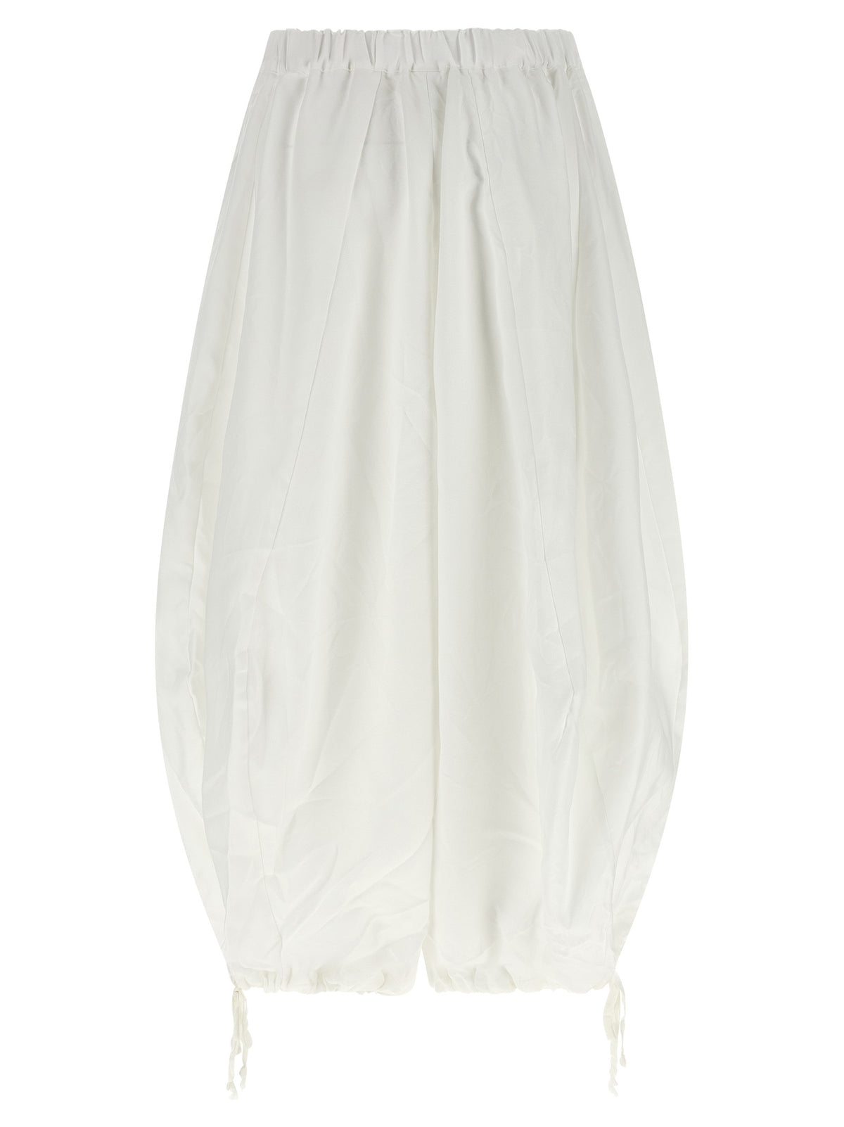 Comme Des Garçons White Polyester Casual Pants