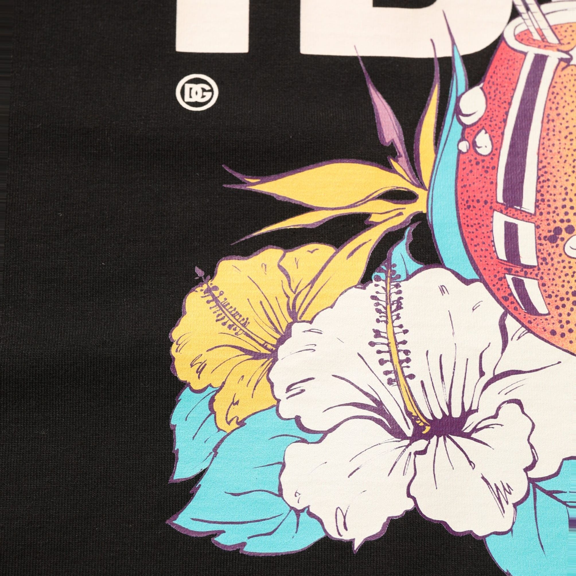 Dolce & Gabbana Black Tropical "IBIZA" Men Crew Neck T-shirt