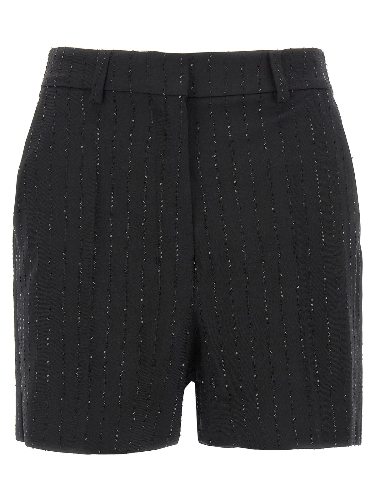 Max Mara Black Virgin Wool Bermuda Shorts