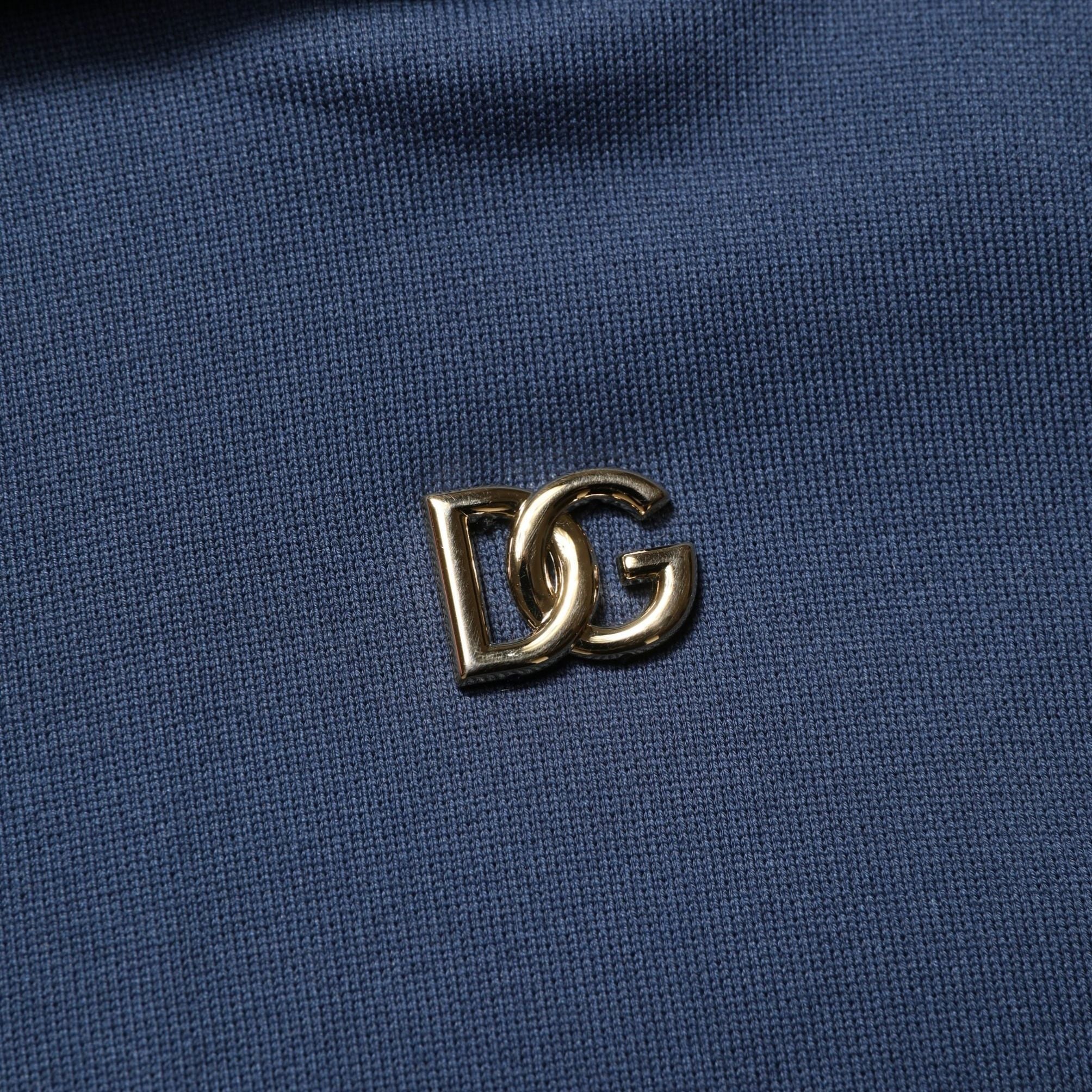 Dolce & Gabbana Blue Cotton Coral Logo Hooded Sweatshirt Sweater
