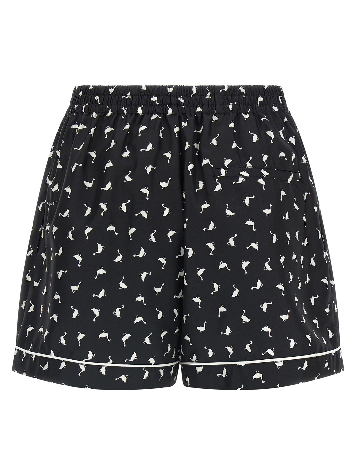 Moschino Bicolor Silk Bermuda Shorts