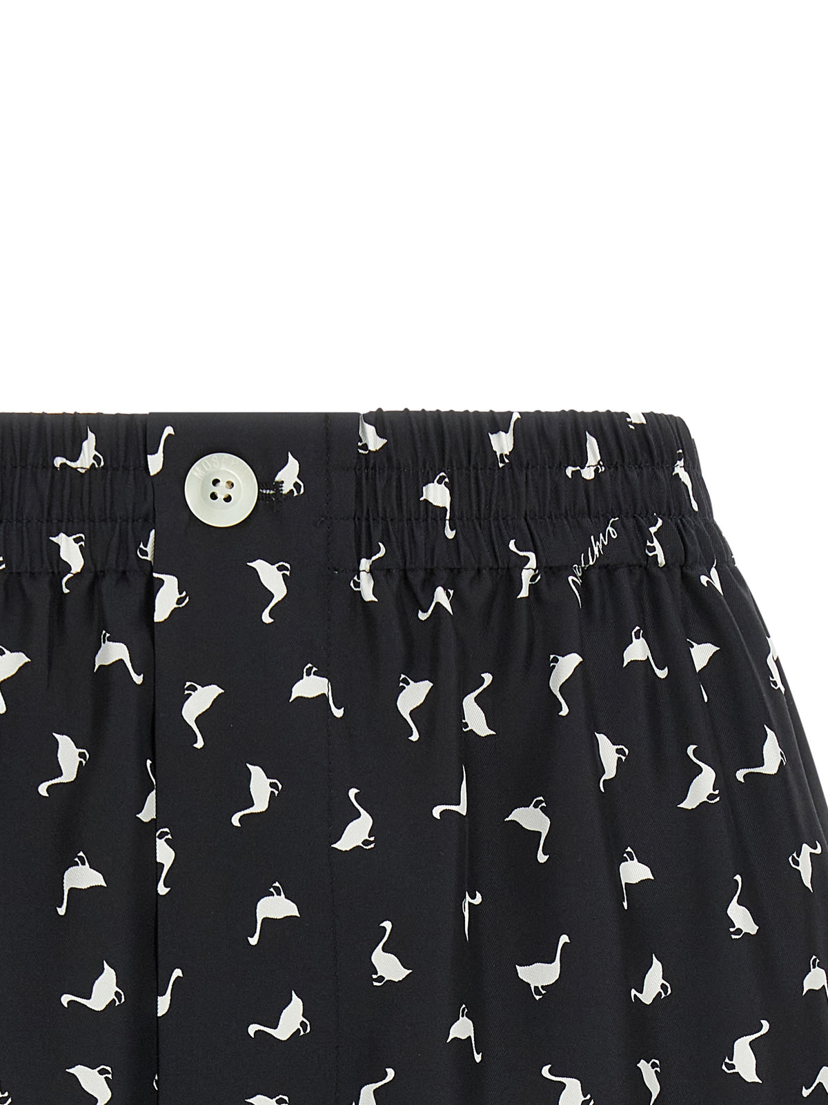 Moschino Bicolor Silk Bermuda Shorts