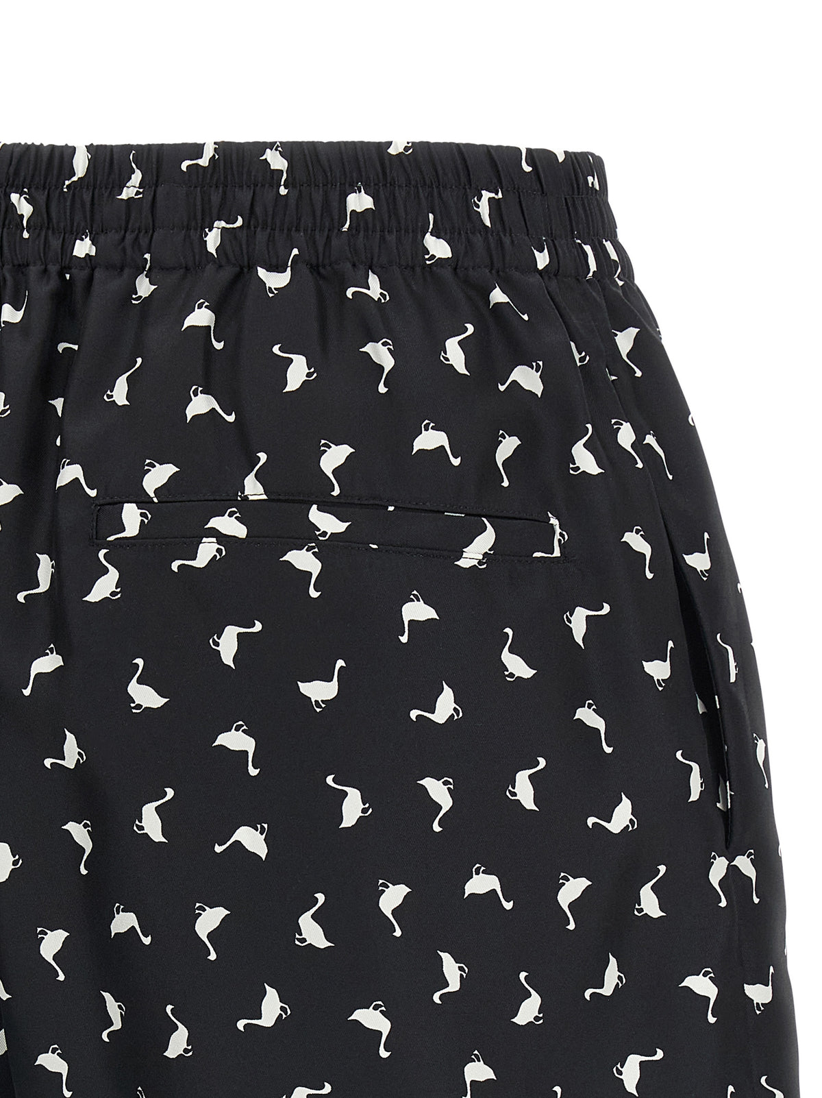 Moschino Bicolor Silk Bermuda Shorts