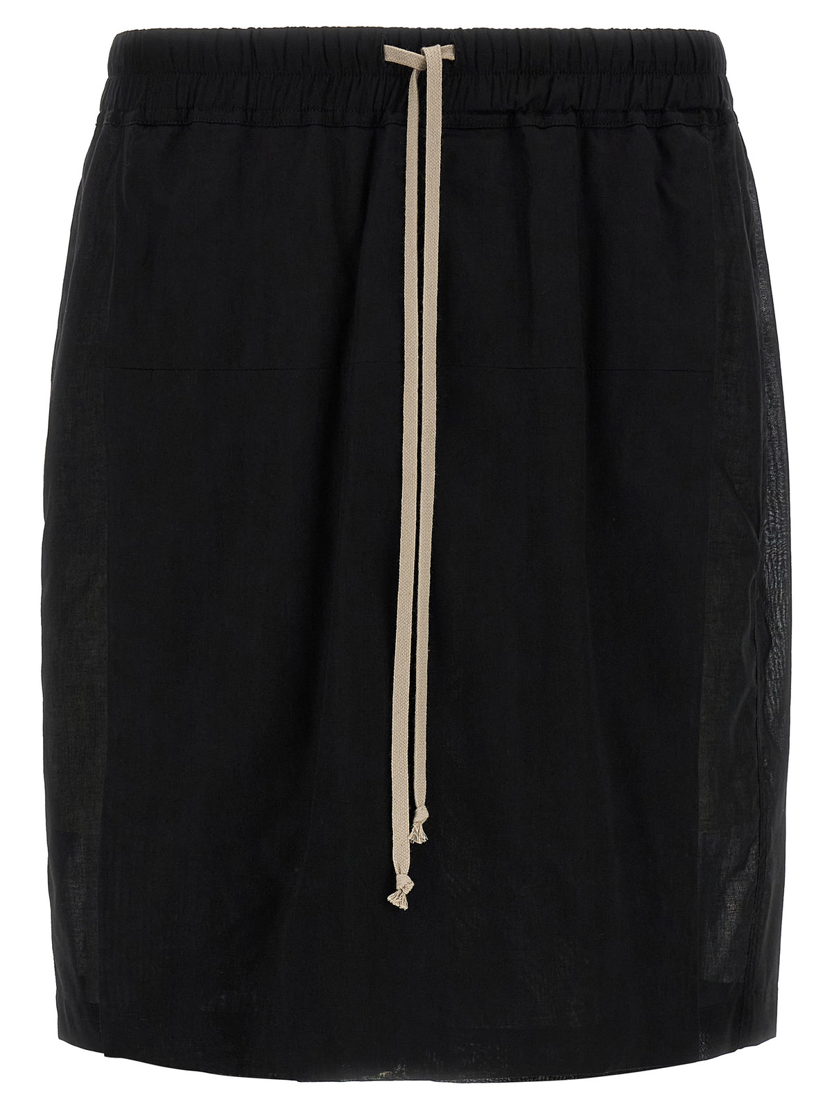 Rick Owens Black Cotton Bermuda Shorts