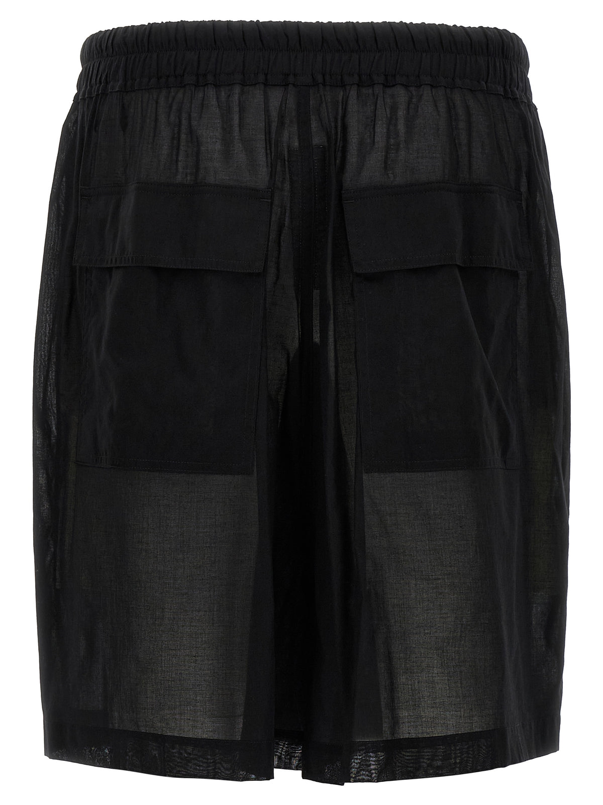Rick Owens Black Cotton Bermuda Shorts