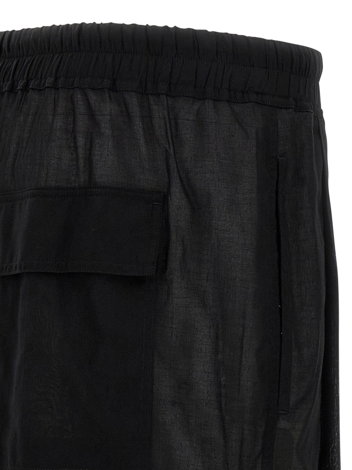 Rick Owens Black Cotton Bermuda Shorts