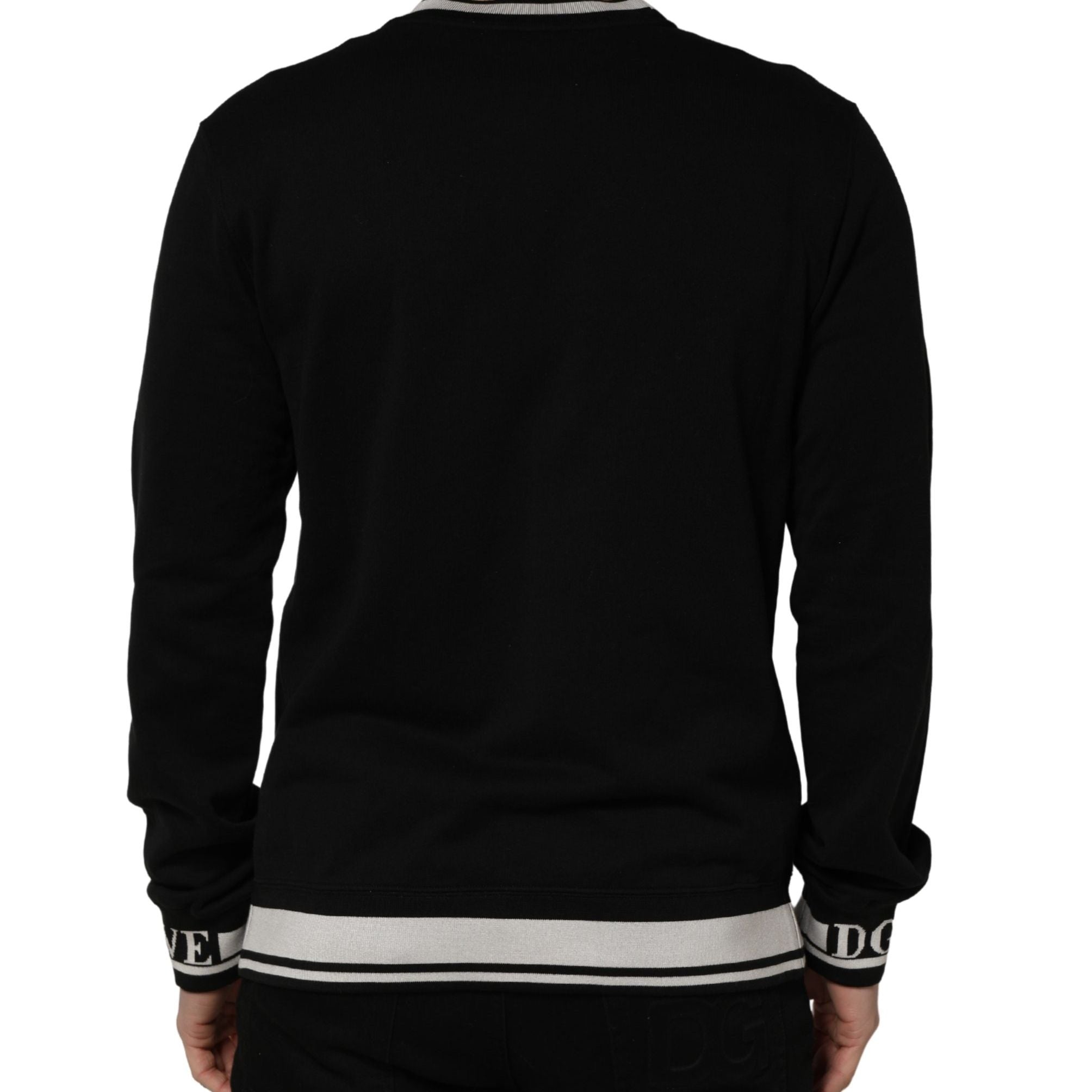 Dolce & Gabbana Black Super King Crew Neck Sweatshirt Sweater