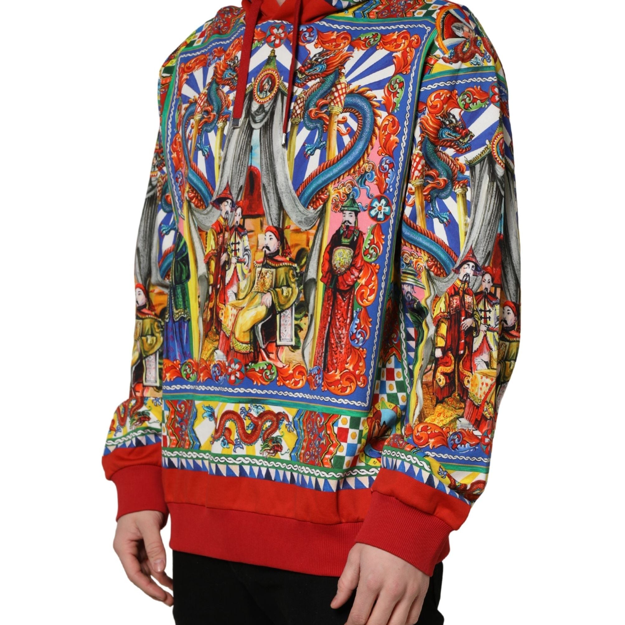 Dolce & Gabbana Multicolor Glamzilla Hooded Men Sweatshirt Sweater