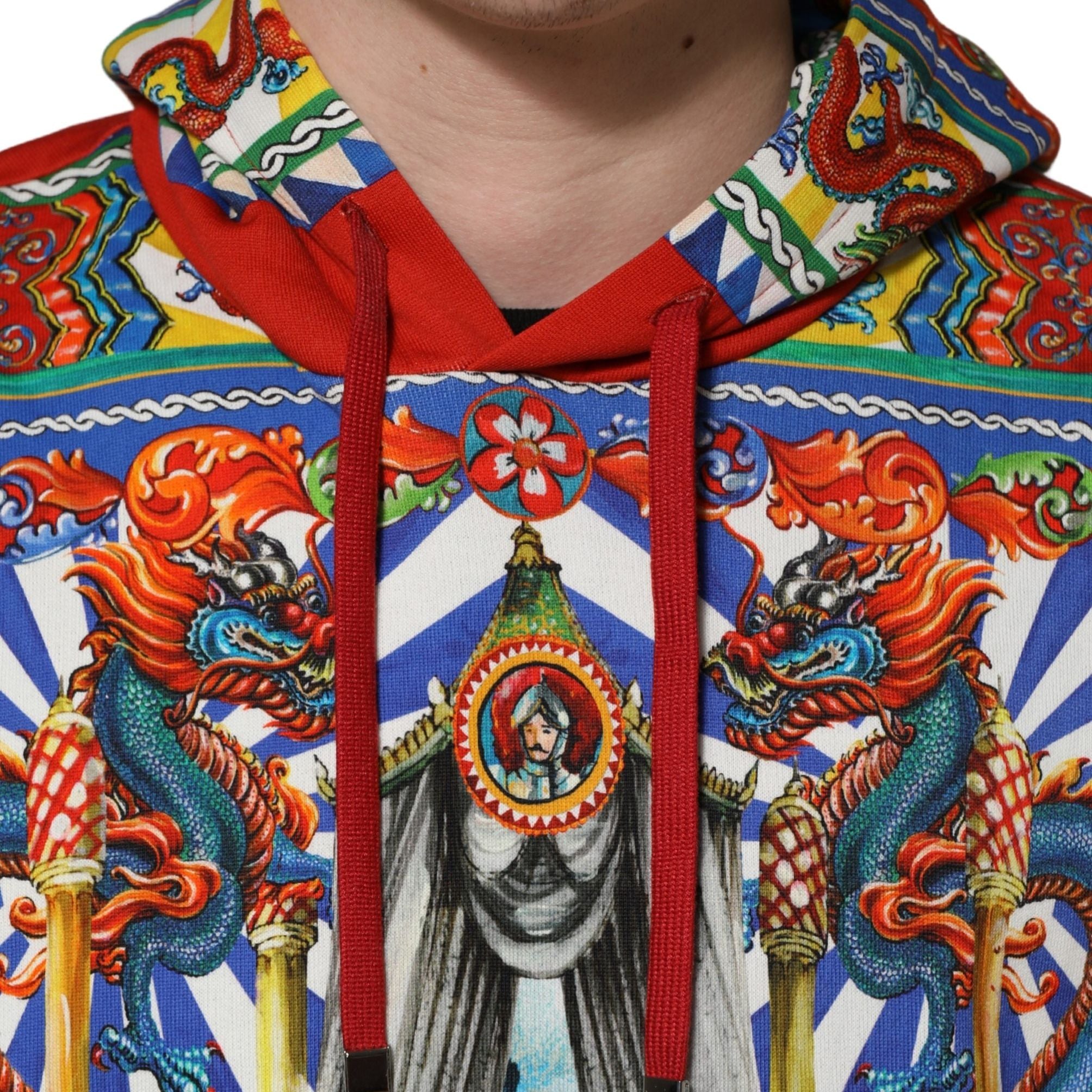 Dolce & Gabbana Multicolor Glamzilla Hooded Men Sweatshirt Sweater