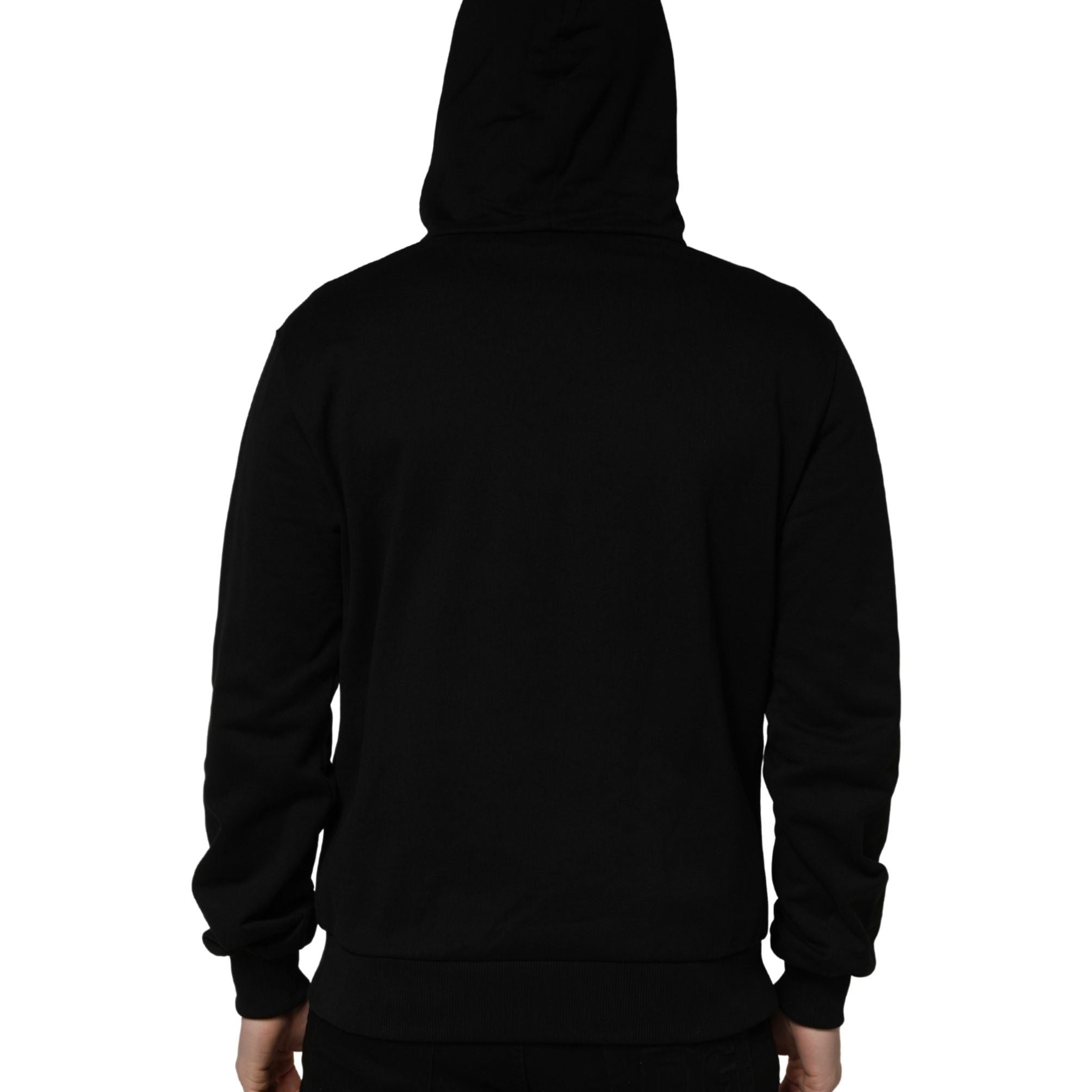 Dolce & Gabbana #dgfamily Black Cotton Hooded Men Sweatshirt Sweater
