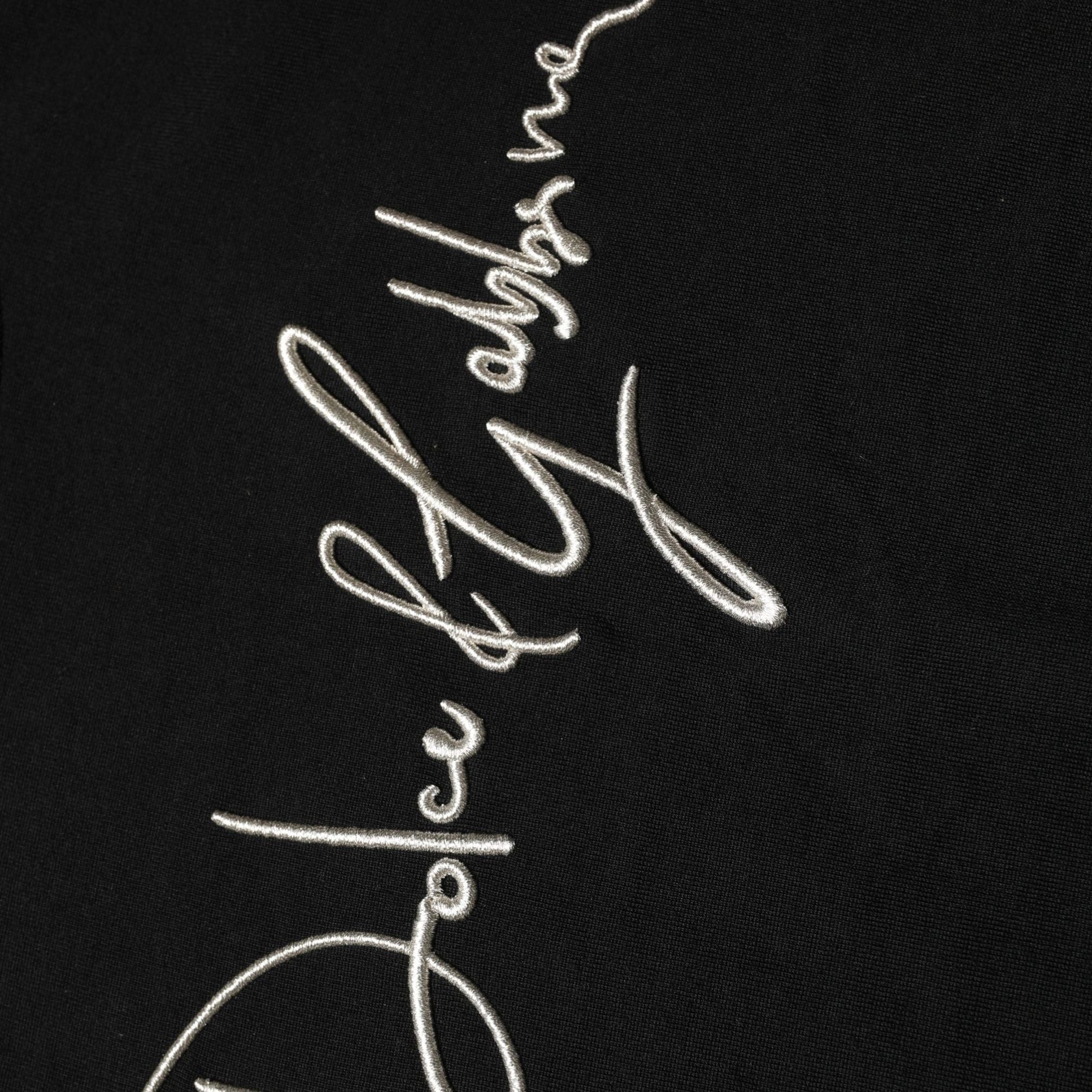 Dolce & Gabbana Black embroidered Logo Crew Neck Pullover Sweater
