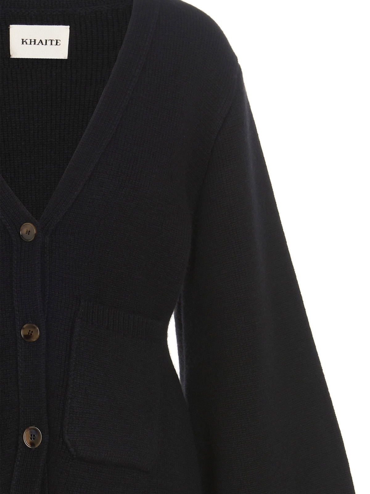 Khaite Black Cashmere Cardigan