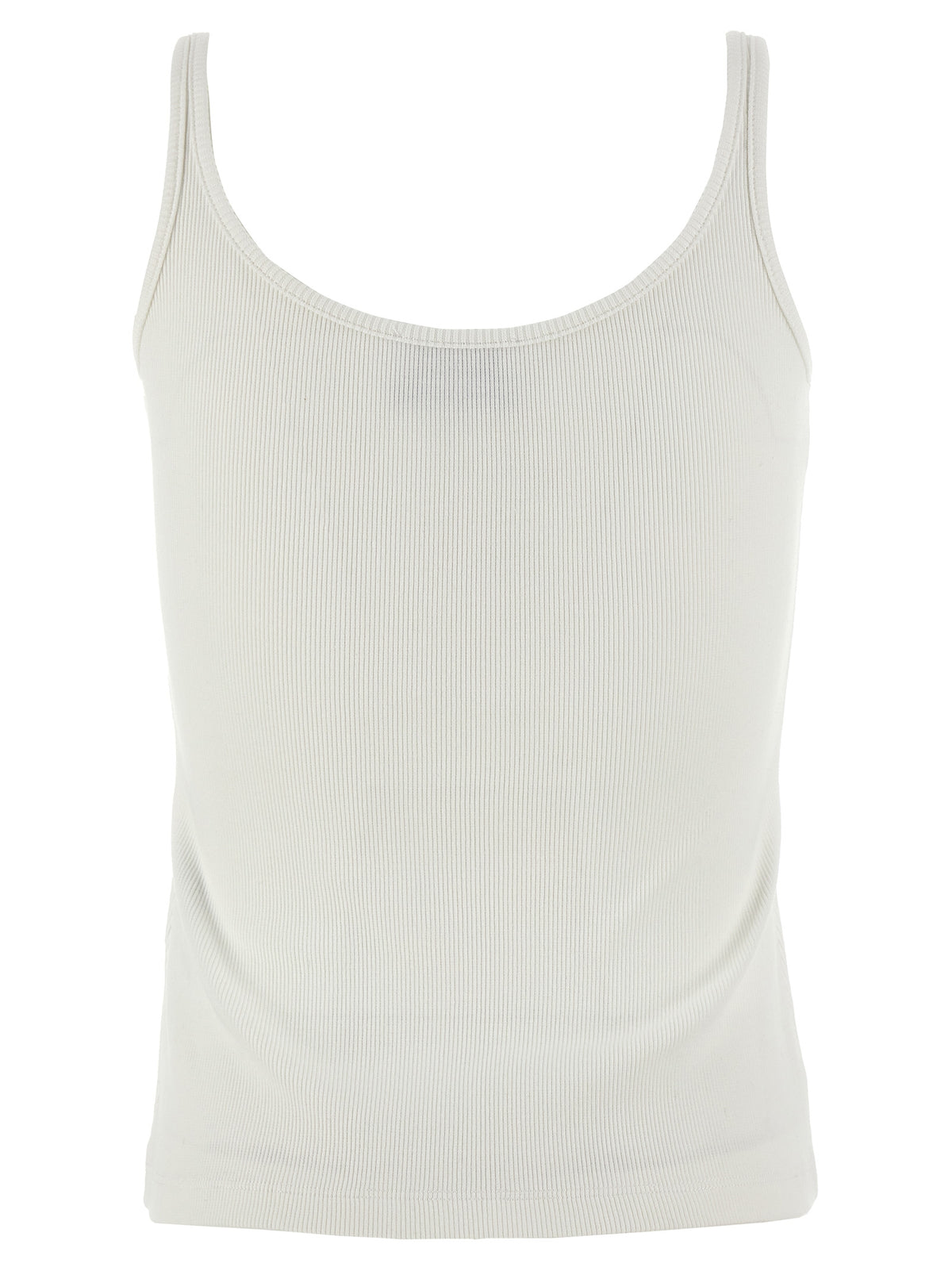 Off-White White Cotton Sleeveles T-Shirt