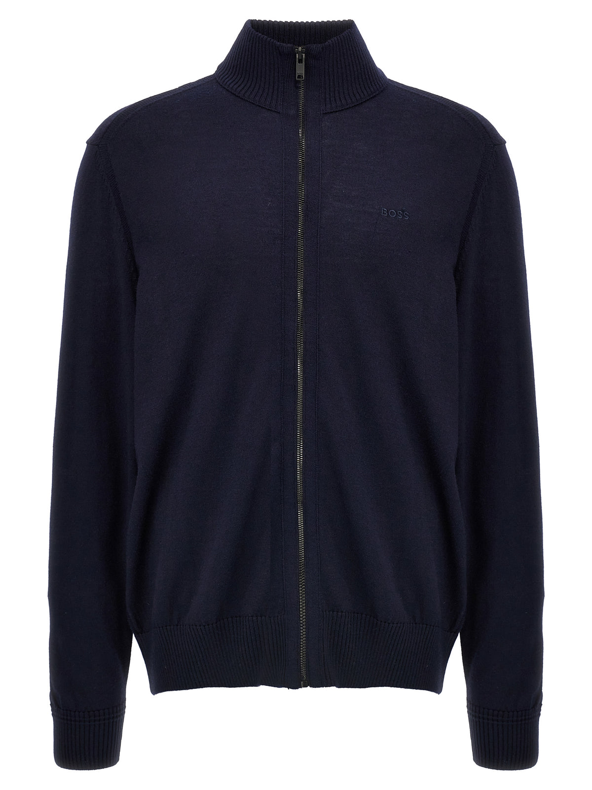 Hugo Boss Blue Wool Cardigan