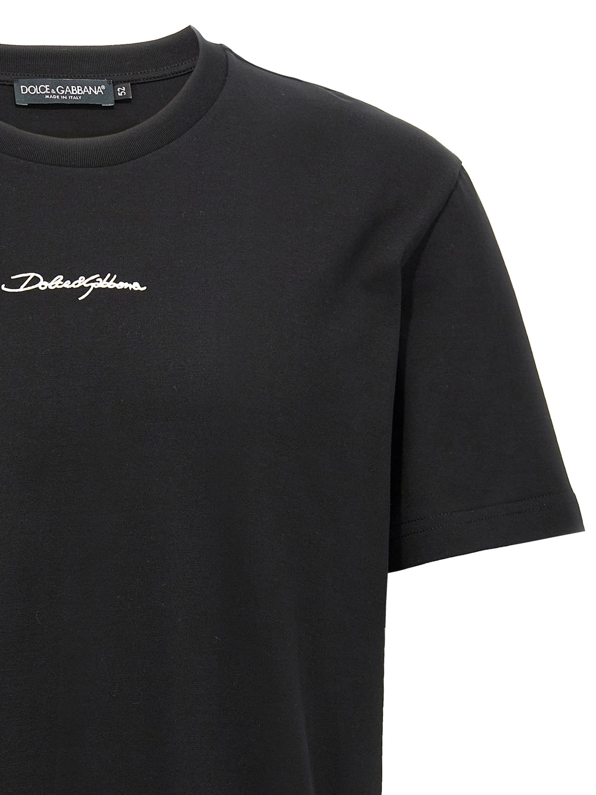 Dolce & Gabbana Black Cotton T-Shirt
