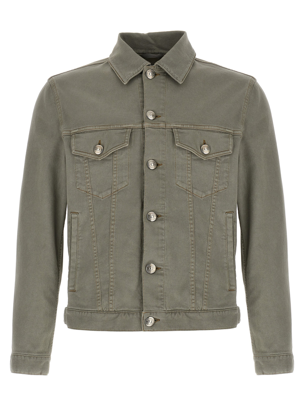 Brunello Cucinelli Gray Cotton Denim Jacket