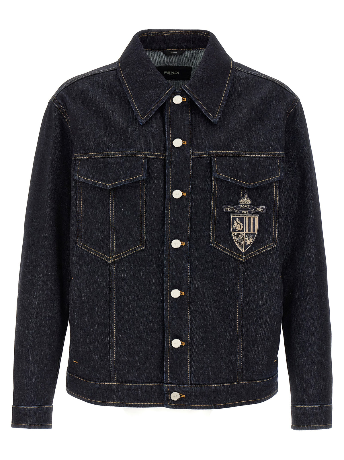 Fendi Blue Cotton Denim Jacket
