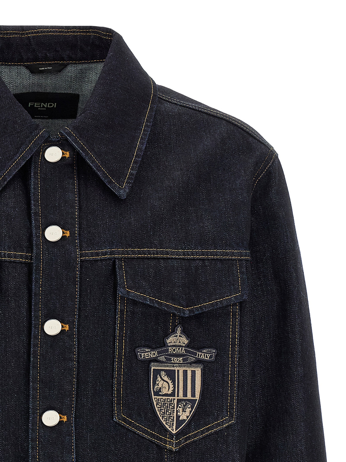 Fendi Blue Cotton Denim Jacket
