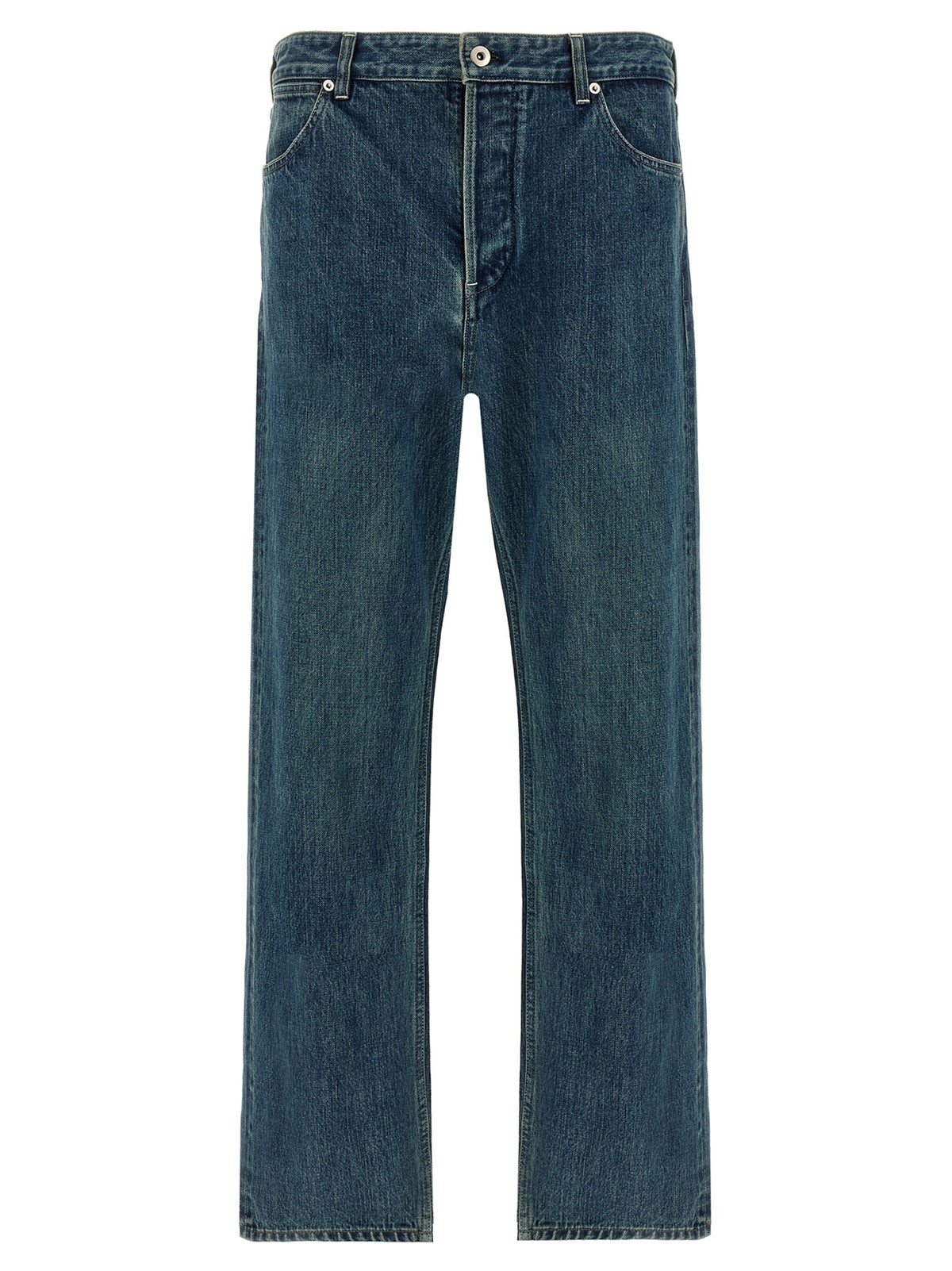 Jil Sander Blue Cotton Straight-Leg Jeans