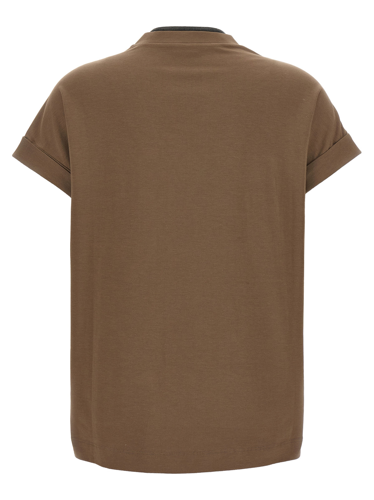 Brunello Cucinelli Brown Cotton T-Shirt
